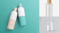 8230+ Clear Plastic Cosmetic Bottle with Transparent Cap PSD Mockup Versatile PSD Mockup File