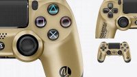 8232+ DualShock 4 Controller With Metallic Finish PSD Mockup Front View Elegant High-Resolution Design File