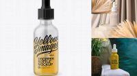 8236+ 60ml Matte Dropper Bottle PSD Mockup Elegant Photoshop Mockup