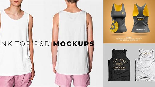 8236+ Tank Top PSD Mockup Half Side View Premium Design Freebie