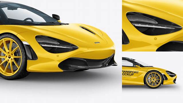 8237+ McLaren 720S PSD Mockup Half Side View Creative Layered Mockup Freebie