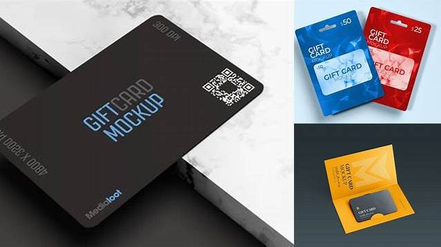 8238+ Gift Card Mockups High-Resolution Graphic