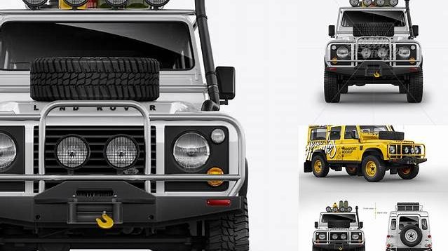 8238+ Land Rover Defender Front View Smart Design Template Free