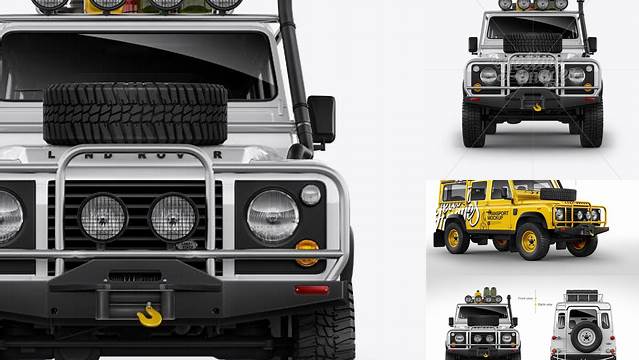 8238+ Land Rover Defender Front View Smart Design Template Free