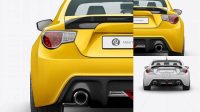 8238+ Toyota GT86 PSD Mockup Back View Download Free