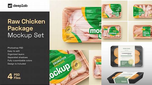 8240+ Chicken Packaging Mockup Editable Graphic Free PSD