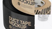 825+ Two Kraft Duct Tape Rolls PSD Mockup High-End PSD Download