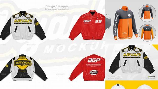 8251+ Racing Jacket Mockup Free PSD