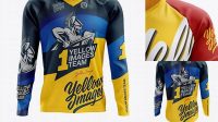 8253+ Men’s MTB Trail Jersey PSD Mockup Front View Free Graphic Design Resource