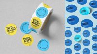 8255+ Round Sticker Mockup Easy Editable