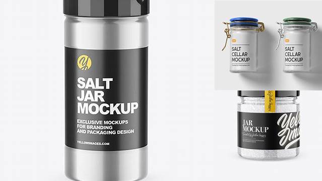 8256+ Salt Jar Mockup Easy Editable