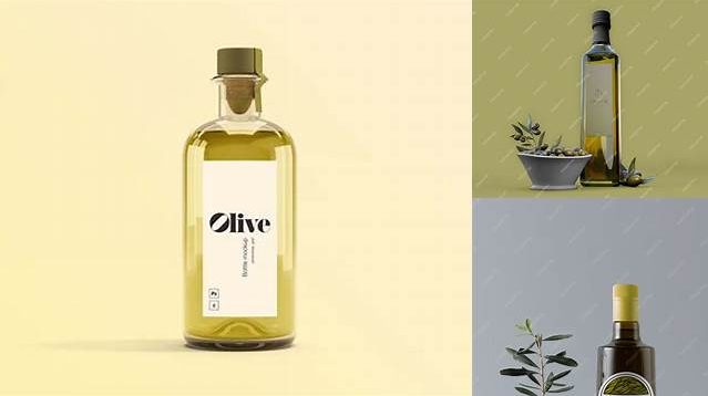 8258+ 1L Olive Oil Bottle PSD Mockup High-End PSD Download