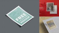 8259+ Postage Stamp Mockup Creative Free Photoshop Template