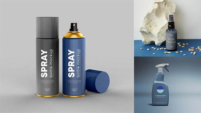 8262+ Aluminum Spray Without Cap PSD Mockup Free Professional PSD Download