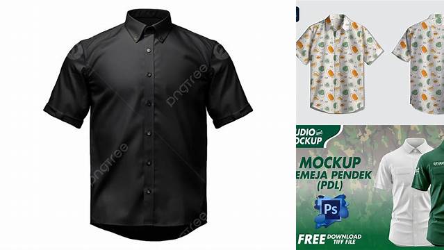 8265+ Mockup Kemeja Lengan Pendek Psd Best Free Mockup PSD