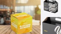 8269+ Glossy Paper Box with Handle PSD Mockup Half Side View Exclusive Digital PSD Resource