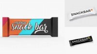 827+ Matte Snack Bar PSD Mockup Back Half Side View High-Angle Shot Fully Layered PSD Freebie