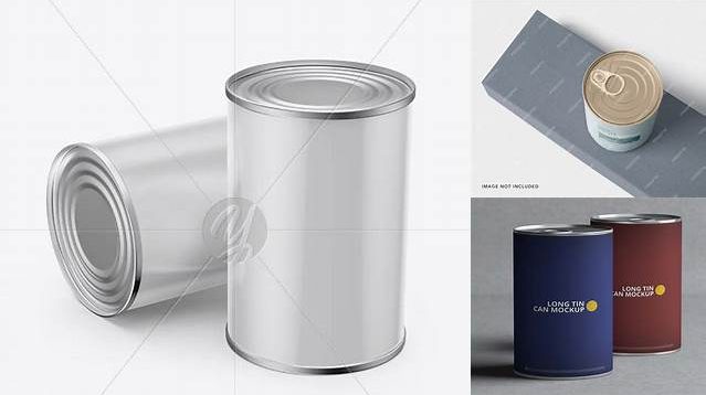 8270+ Two Tin Cans With Paper Label PSD Mockup Versatile Photoshop Freebie