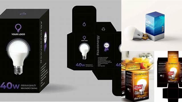 8272+ Led Bulb Packaging Design Psd Smart Layer PSD