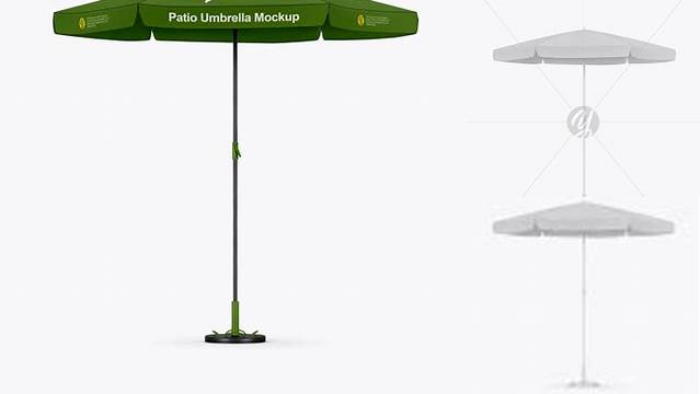 8273+ Matte Patio Umbrella PSD Mockup Front View High Resolution