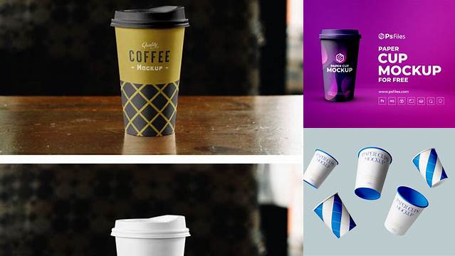 8276+ Textured Paper Coffee Cup PSD Mockup High-End PSD Download