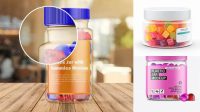 8283+ Gummies Jar Mockup Easy to Use PSD