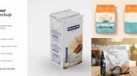 8287+ Flour Package Mockup Creative Design Resource