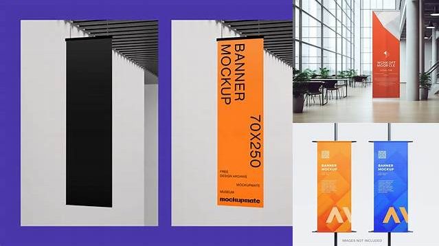 8287+ Vertical Banner Mockup Include TIFF