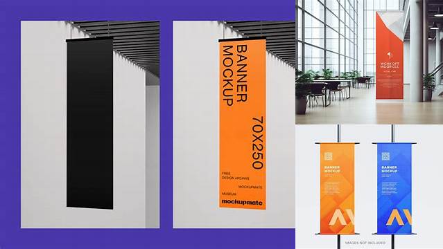 8287+ Vertical Banner Mockup Include TIFF