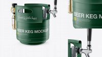 8294+ Matte Beer Keg PSD Mockup Half Side View Download Premium PSD Resource