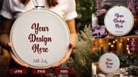 8297+ Embroidery Hoop Mockup Mockup PSD Free Download