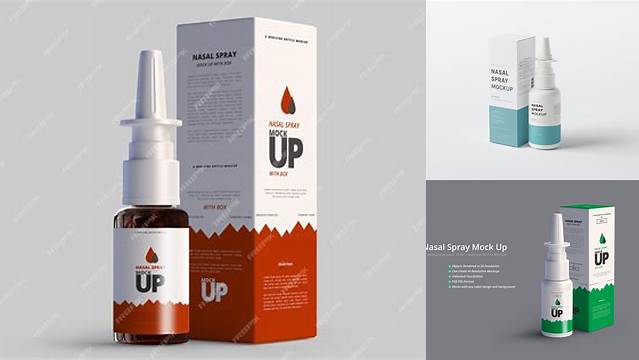 8298+ Nasal Spray Mockup Elegant Photoshop Mockup