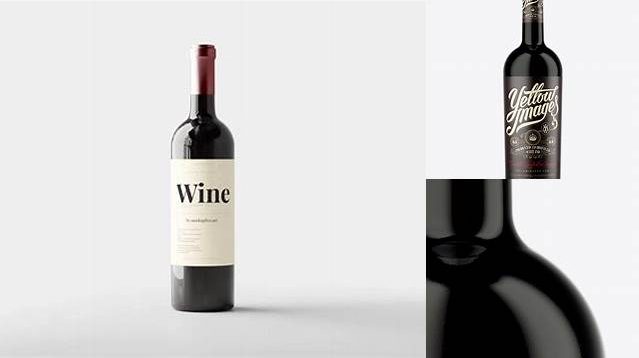 830+ Dark Glass Bordeaux Bottle PSD Mockup Download Free