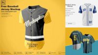 830+ Jersey Baseball Mockup Best Free Mockup PSD