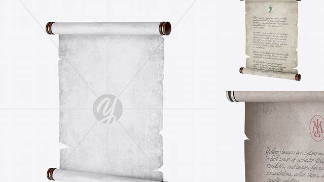 8305+ Paper Scroll Half Side View Custom Mockup PSD for Free