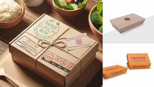 8306+ Paper Lunch Box Mockup Premium PSD Freebie