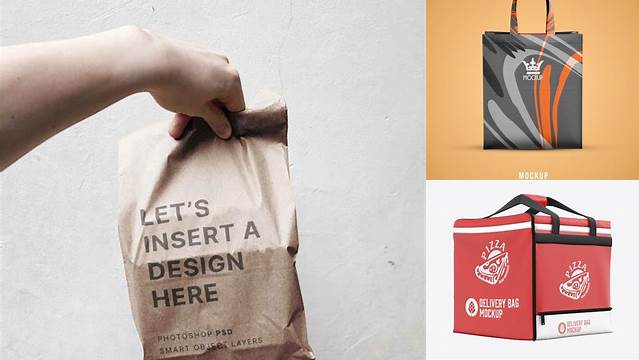 8309+ Bag Delivery Mockup Smart Object PSD