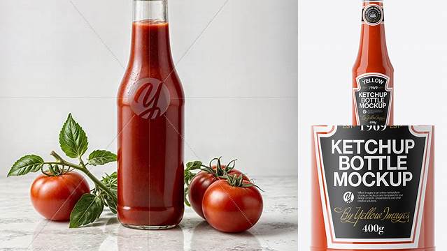 8309+ Clear Glass Tomato Ketchup Bottle PSD Mockup Exclusive Free Creative Resource