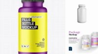 8309+ Matte Plastic Pills Bottle PSD Mockup Front View Exclusive Free Creative Resource