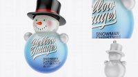 8313+ Glossy Christmas Snowman Toy PSD Mockup Half Side View Download Free Editable PSD Template