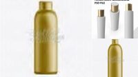 8313+ Gold Plastic Cosmetic Bottle with Cap 150 ml Free Professional PSD Download