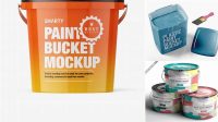 8318+ Glossy Paint Bucket PSD Mockup High-Quality Editable PSD