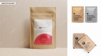 8318+ Kraft Paper Sachet PSD Mockup Half Side View Free PSD for Creatives