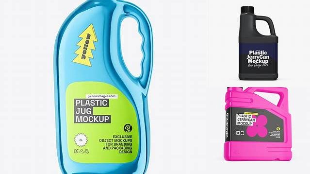 8321+ Glossy Plastic Jerrycan PSD Mockup Downloadable PSD Design Template