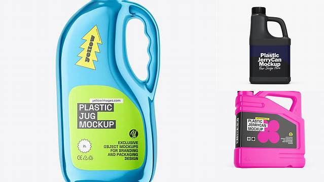 8321+ Glossy Plastic Jerrycan PSD Mockup Downloadable PSD Design Template