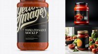 8321+ Tomato Sauce Jar Mockup Free Include TIFF