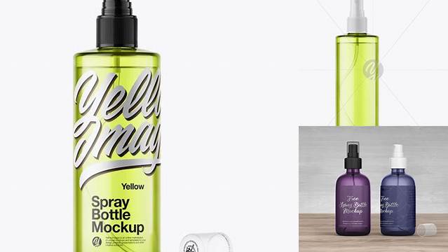 8324+ Opened Olive Spray Bottle With Transparent ?ap PSD Mockup Creative Layered Mockup Freebie