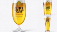 8324+ Pilsner Beer Glass PSD Mockup High-Quality Design Free PSD