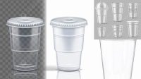 8325+ Clear Plastic Cup Mockup Smart PNG Image