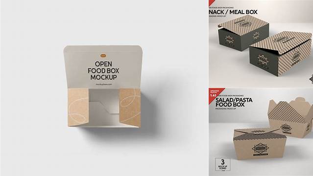 833+ Mockup Box Food For Free Download